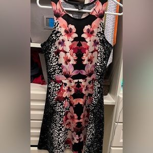 HM fit and flare mini dress with fun floral pattern